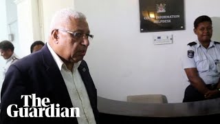 The moment former Fiji PM taken off in handcuffs to serve time