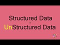 Structured data vs Unstructured Data