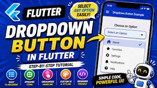 FLUTTER ANDROID - DROP DOWN BUTTON || TUTORIAL
