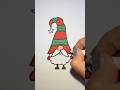 How to draw a cute Christmas gnome