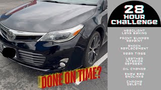 28 Hour Challenge! Headlight Lens Baking, Interior Refresh, Bumper Repaint, & More ALL UNDER $850?