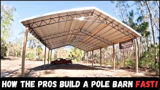 FAST Pole Barn Build Step By Step!