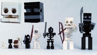 How To Build LEGO Minecraft Skeleton & Wither Skeleton