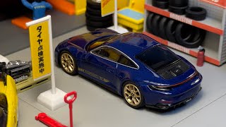 Mini GT 1:64 Porsche 911 GT3 Touring Gentian Blue Metallic
