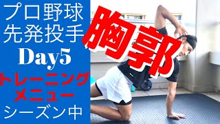 【しなりを作る】プロ野球投手の胸郭トレーニングメニューDay５