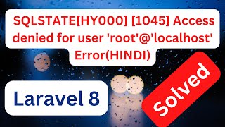 [SOLVED]Fixing SQL Access Denied SQL access denied error #AccessDeniedError #DatabaseError #laravel