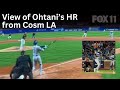 Shohei Ohtani's home run as shown at Cosm LA