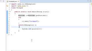 A Simple Java Code To Open Notepad | Learn Java Tricks | Java Technocrat [Hindi]