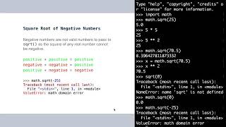 Using Python's Square Root Function