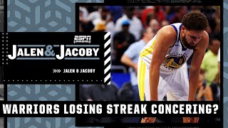 Concerned about Warriors 4-game losing streak? 😳 Jalen Rose answers! | Jalen & Jacoby