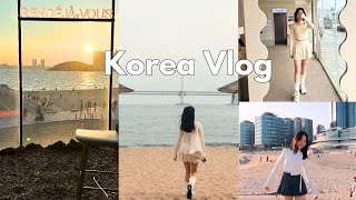 Korea Vlog | Travel Days in Busan, Beach Trains, Cafe Hopping, KBBQ Night, Gwang