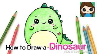 How to Draw a Baby Dinosaur Easy | Squishmallow