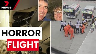 Singapore Airlines flight emergency: Adelaide couple saved by seatbelts | 7 News Australia