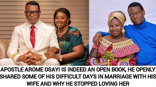 APOSTLE AROME IS AN OPEN BOOK,HE OPENLY SHARED SOME OF HIS DIFFICULT DAYS IN MARRIAGE WITH HIS WIFE