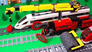 Lego Crane, bulldozer, Excavator experimental Train Construction Toy Vehicles for Kids