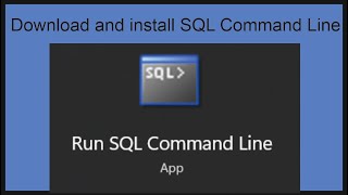 download and install SQL command line