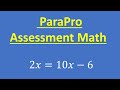 ParaPro Assessment Math