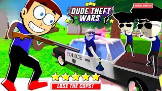 Policewala Gunda 😲 Dude Theft Wars | Shiva and Kanzo Gameplay