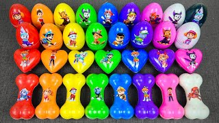 Unboxing Paw Patrol Clay Hearts & Star Eggs! Slime ASMR with Skye, Chase & Friends