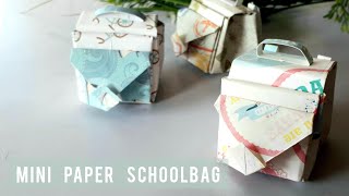 Diy origami school bag | easy origami school bag | easy paper craft | #shorts