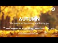 Coaching Outdoors - Autumn - The season of harvesting and letting go