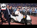 Pope delivers remarks at an event for young people in Papua New Guinea