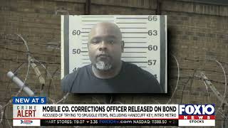 Mobile County corrections officer accused of trying to smuggle contraband into jail out on bond
