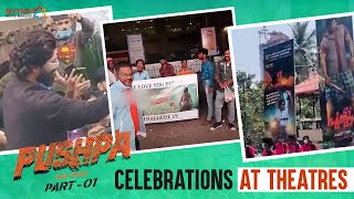Pushpa: The Rise | Celebrations At Theatres | Allu Arjun | Rashmika | Fahadh Faasil | Sukumar