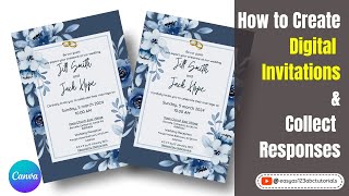 How to create a Digital Invitation and Collect Responses using Canva step by step tutorial for begi