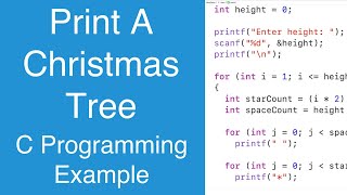 Print A Christmas Tree | C Programming Example
