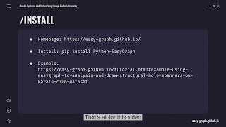 EasyGraph Tutorial 1 - Introduction