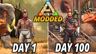 I Spent 100 Days in ARK Modded with New Dinosaurs [Dramatised Story] [SCORCHED EARTH EDITION]