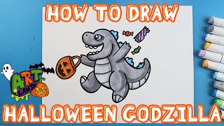 How to Draw HALLOWEEN GODZILLA