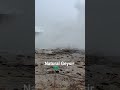 Crowd goes mad after Geysir Eruption in Iceland