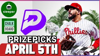 MLB PRIZEPICKS  | PROP PICKS | FRIDAY | 4/5/2024 | MLB BETTING | BET PROPS
