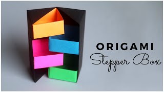 Origami Stepper Box | DIY Secret Stepper Box Tutorial | Easy Paper Crafts