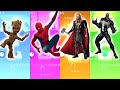 Groot vs Spider man  vs Thor vs Venom , Tiles Hop EDM Rush!