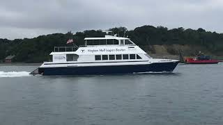MBTA Hingham/Hull Ferry leaving Hull, Massachusetts Around 8:42 AM