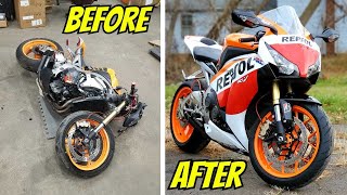 2009 CBR 1000RR WRECKED Bike Rebuild (Complete Rebuild Timelapse) Start to Finish