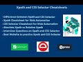 Xpath and CSS Selector Cheatsheets for Automation