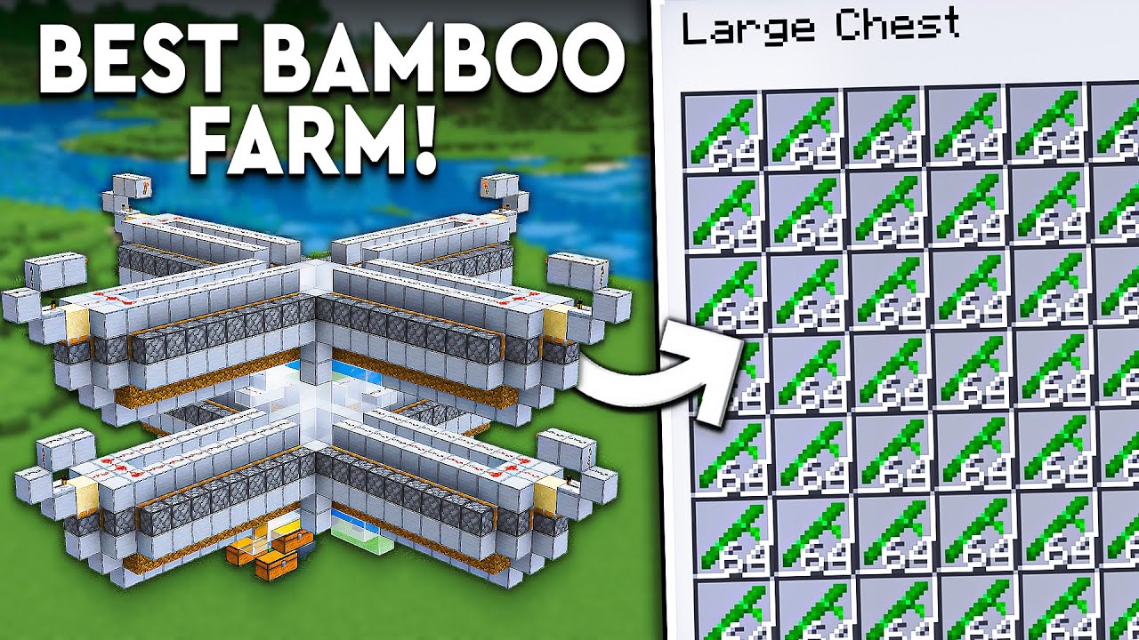 Minecraft BEST BAMBOO FARM 1.21 - NEW - 3000 UPTO 15000 PER/HR! - YouTube