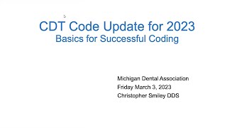 CDT Code Updates for 2023 SD 480p