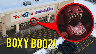 DRONE CATCHES BOXY BOO AT HAUNTED TOYS R US!! (HE CAME AFTER US!!)