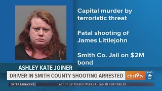 Officials arrest woman accused of driving suspect vehicle connected to Smith County murder