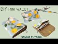 How to sew a mini wallet | DIY card and coin purse | fabric mini wallet | coin purse sewing tutorial