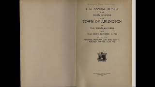 Robbins Library Digitized Local History: Town Reports