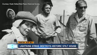 Historic stilt house off coast of Pasco County catches fire after being struck by lightning