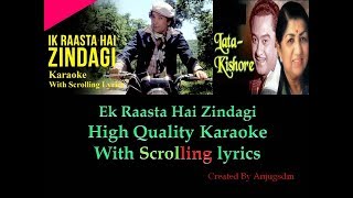Ek Raasta Hai Zindagi || Kaala Pathar 1979 || Karaoke With Scrolling Lyrics (High Quality)
