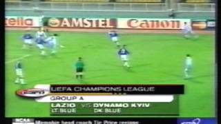 1999 November 2 Dinamo Kiev Ukraine 0 Lazio Italy 1 Champions League