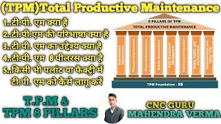 What is TPM & TPM 8 Pillars |TPM -Total Productive Maintenance in Hindi||टीपीएम कैसे करे ||CNC GURU